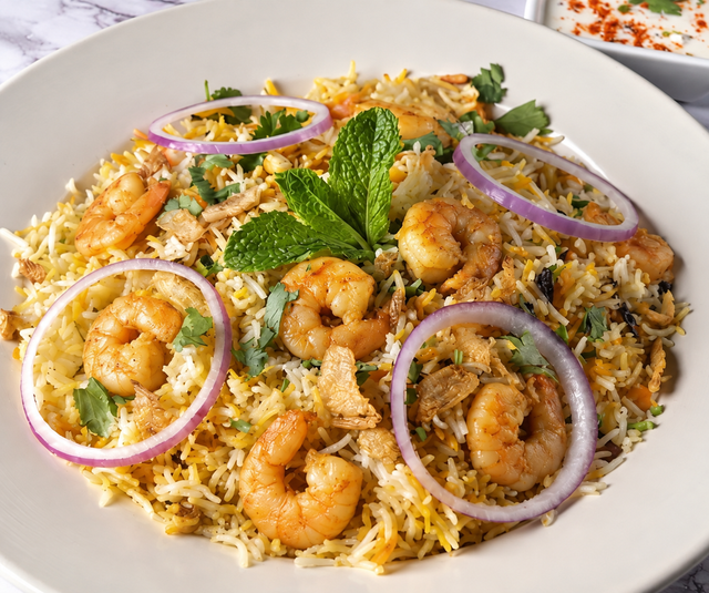 Shrimp Biryani.