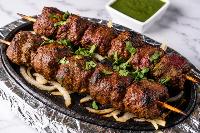 Chicken Seekh Kebab.